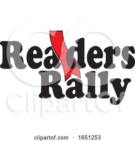 Readers Rally Design with a Red Bookmark by Johnny Sajem