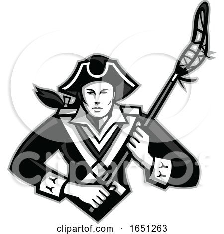 Girl Patriot Lacrosse Player Mascot by patrimonio