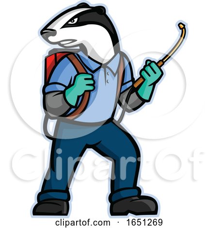 Badger Pest Control Mascot by patrimonio