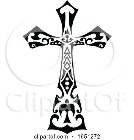 cross tribal tattoo clip art