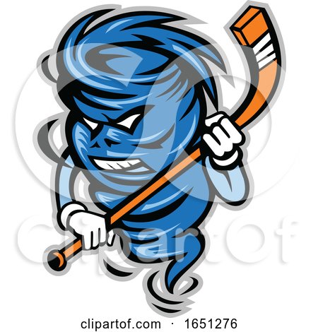 Hockey Player Tornado Mascot by patrimonio
