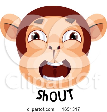 Monkey Is Yelling Shout by Morphart Creations