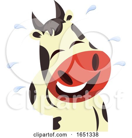 Cow Mascot Crying and Laughing by Morphart Creations
