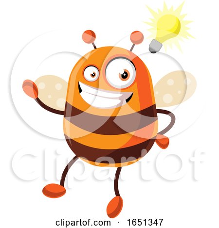 Chubby Bee Mascot with an Idea by Morphart Creations