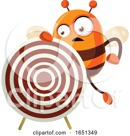 Chubby Bee Mascot with a Target by Morphart Creations
