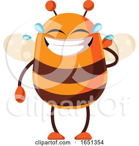 Chubby Bee Mascot Laughing and Crying by Morphart Creations