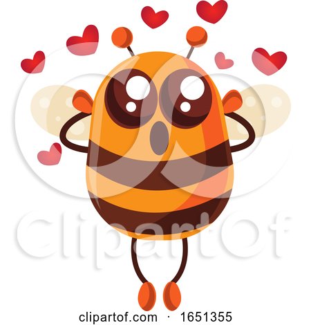 Chubby Bee Mascot in Love by Morphart Creations