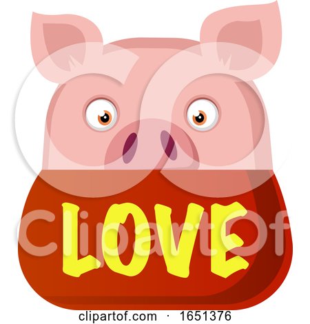 Pink Pig in Love by Morphart Creations