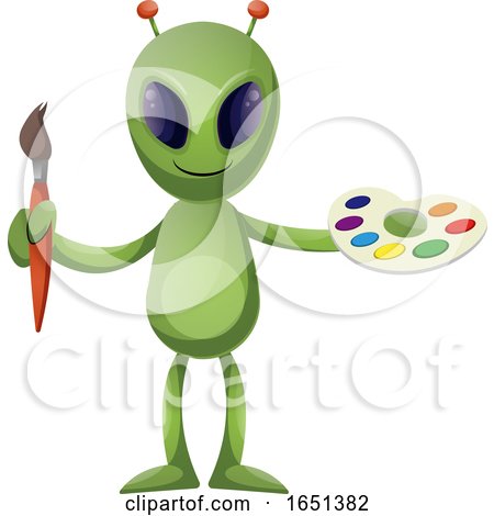 Green Extraterrestrial Alien Artist by Morphart Creations