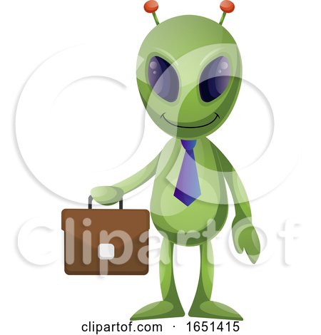 Green Extraterrestrial Alien Business Man by Morphart Creations