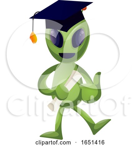 Green Extraterrestrial Alien Graduate by Morphart Creations
