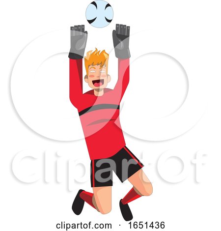Goalkeeper Catches the Ball by Morphart Creations