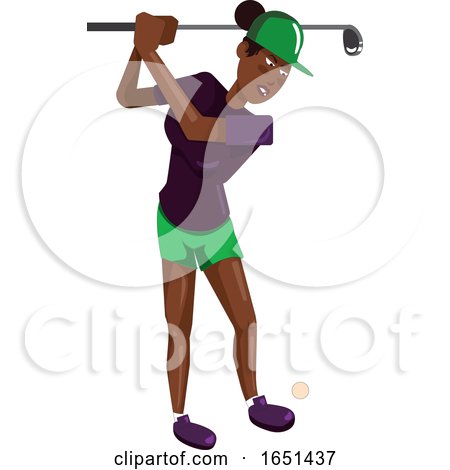 Black Woman with a Golf Club by Morphart Creations