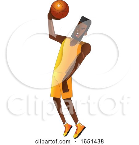 Basketball Player in a Yellow Jersey by Morphart Creations