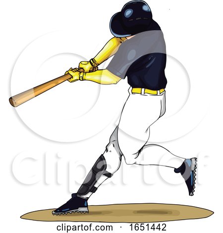 Baseball Player Swings the Bat by Morphart Creations