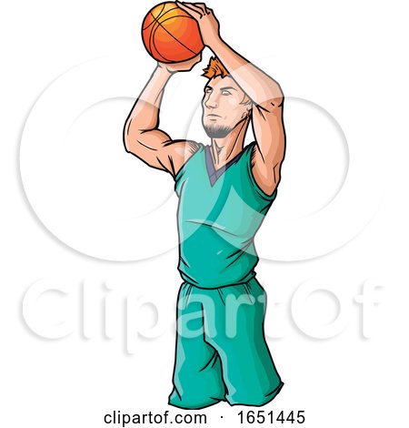 Basketball Player Is Ready to Throw the Ball by Morphart Creations