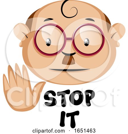 Nerdy Man Saying Stop It by Morphart Creations