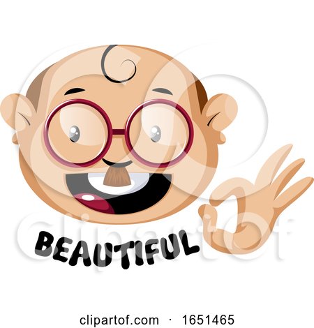 Nerdy Man Gesturing and Saying Beautiful by Morphart Creations