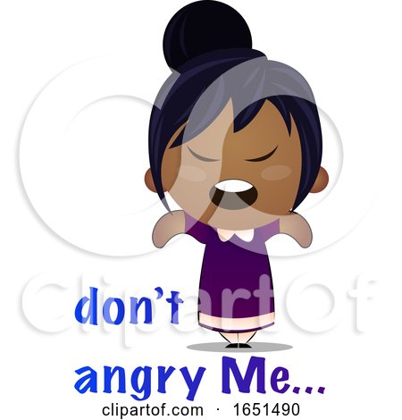 Indian Girl Saying Dont Angry Me by Morphart Creations
