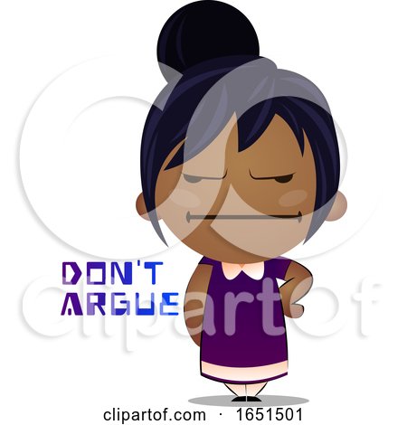 Indian Girl Saying Dont Argue by Morphart Creations