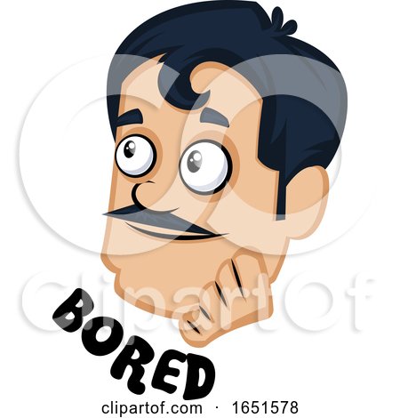 Man with a Mustache Feeling Bored by Morphart Creations