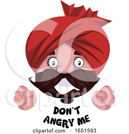 Man Wearing a Turban Saying Dont Angry Me by Morphart Creations