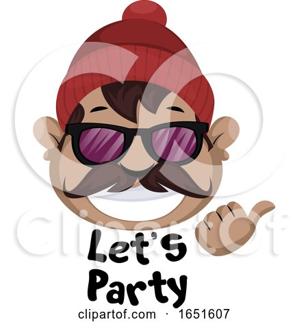 Man Saying Lets Party by Morphart Creations