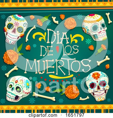 Dia De Los Muertos Day of the Dead Design by Vector Tradition SM