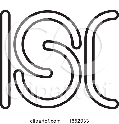 Black and White ISC Letter Design by Lal Perera