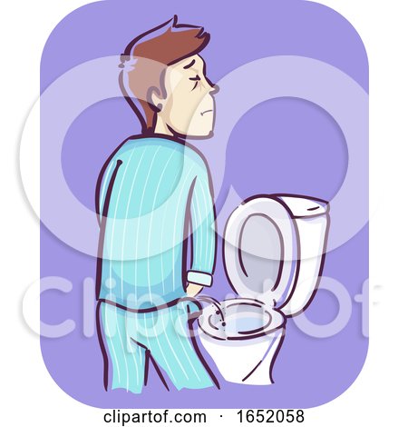 Man Frequent Urination at Night Illustration by BNP Design Studio