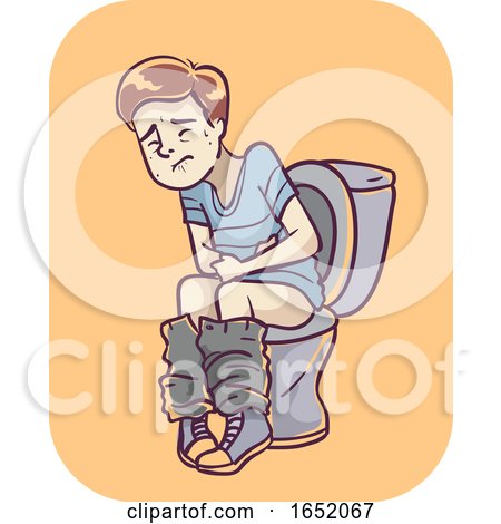 Boy Symptom Diarrhea Illustration by BNP Design Studio