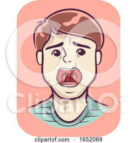 Boy Symptom Sore Throat Illustration by BNP Design Studio