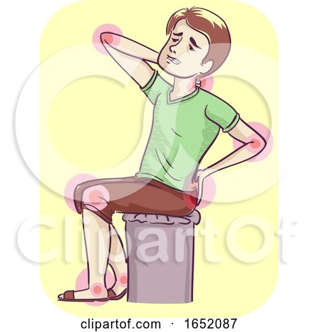 Man Joints Pain Illustration by BNP Design Studio