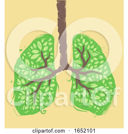 Green Lungs Tree Illustration by BNP Design Studio