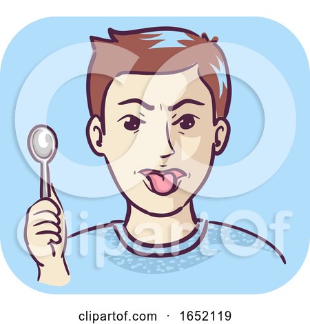 Man Spoon Metallic Taste Illustration by BNP Design Studio