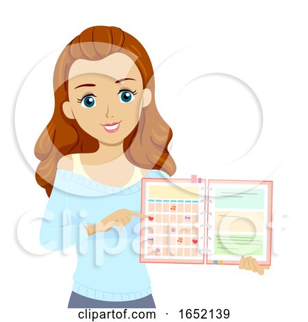 Teen Girl Planner Illustration by BNP Design Studio