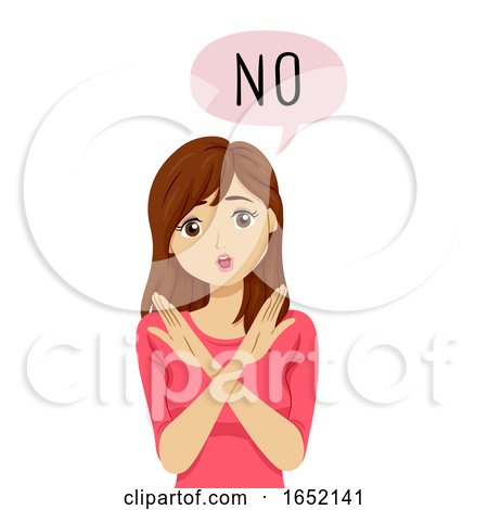 Teen Girl Say No Illustration by BNP Design Studio