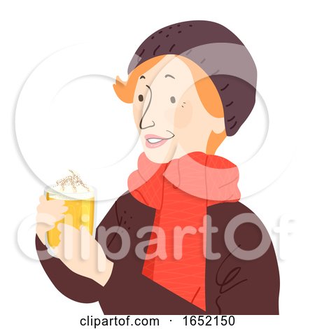 Senior Woman German Eggnog Illustration by BNP Design Studio