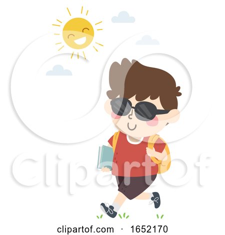 Kid Student Sunglasses Summer Illustration by BNP Design Studio