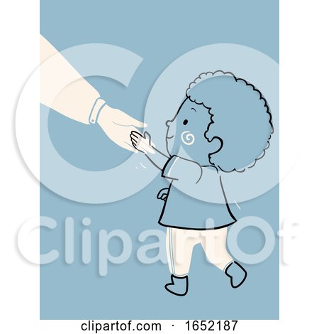Kid Boy Child Raising Polite Illustration by BNP Design Studio