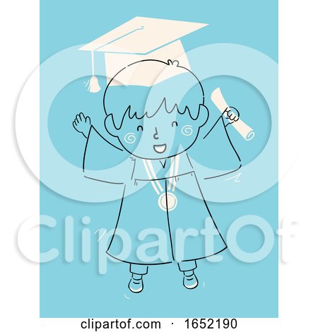 Kid Boy Graduate Illustration by BNP Design Studio