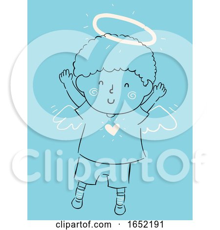 Kid Boy Little Angel Illustration by BNP Design Studio