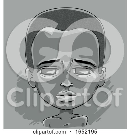 Kid Boy African Distress Illustration by BNP Design Studio