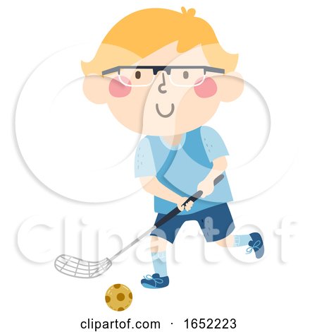 Kid Boy Sweden Floorball Illustration by BNP Design Studio