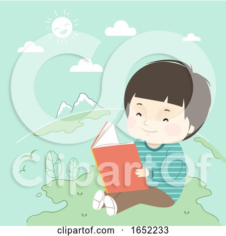 Kid Boy Book Earth Illustration by BNP Design Studio