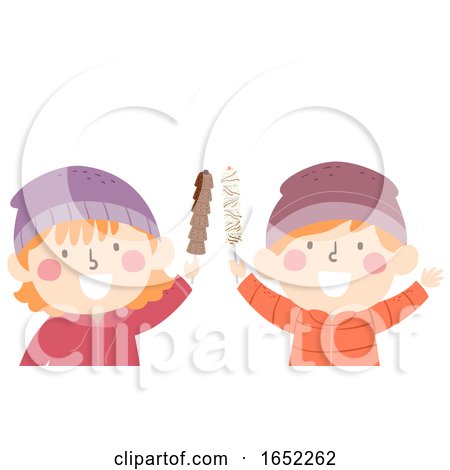 Kids Chocolates on Stick Illustration by BNP Design Studio