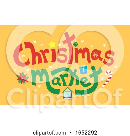 Christmas Market Text Design Illustration by BNP Design Studio