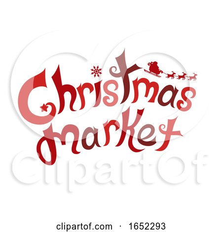 Christmas Market Text Design Illustration by BNP Design Studio