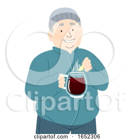 Man Gluhwein Hot Wine Illustration by BNP Design Studio