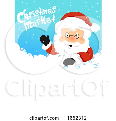 Santa Christmas Market Board Illustration by BNP Design Studio